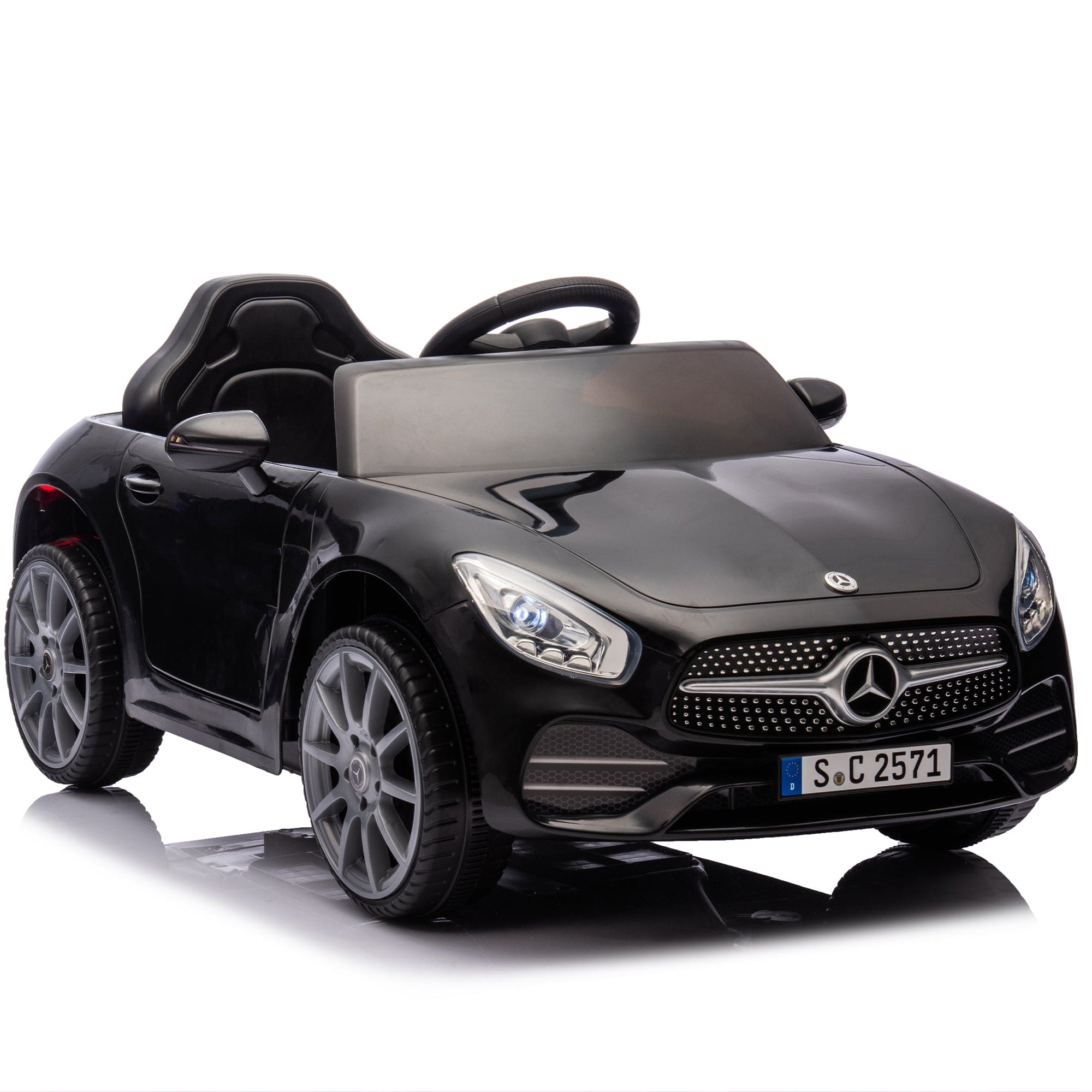 Licensed Mercedes-Benz CLS 350,12V Kids Ride On Toy Car w/Parents Control,2wd,Four-wheel suspension,Music,Bluetooth,LED Light,USB,Power display,Volume adjustment,Speeds 1.24-3.11MPH for Kids Aged 2-4.