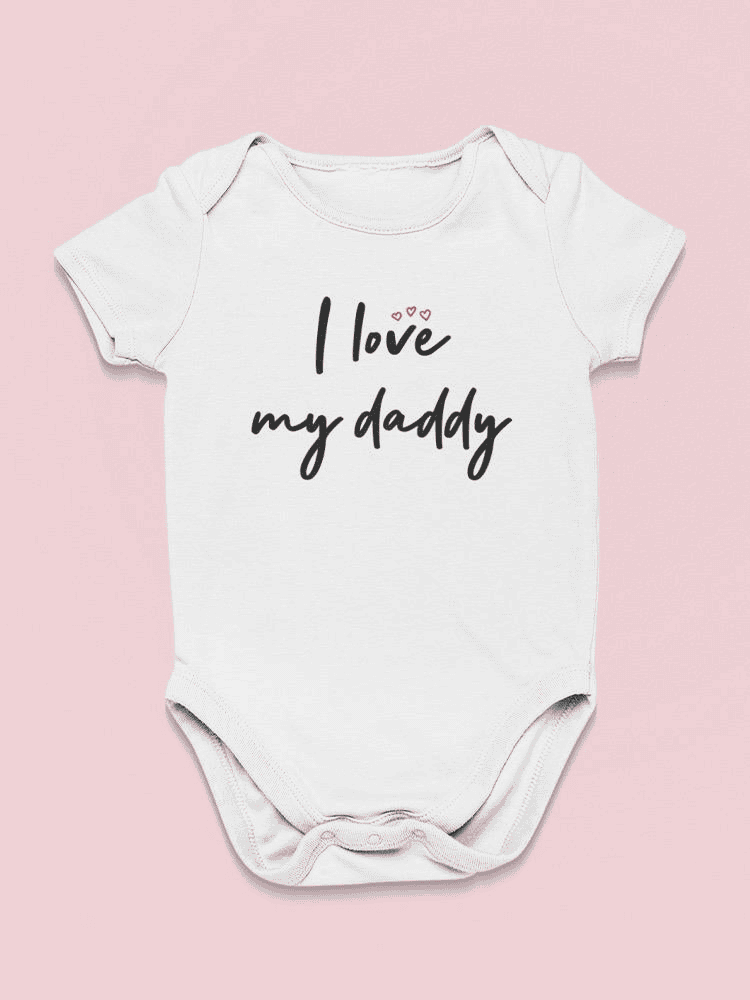 I Love My Daddy Baby Bodysuit Bodysuit Baby's -GoatDeals Designs