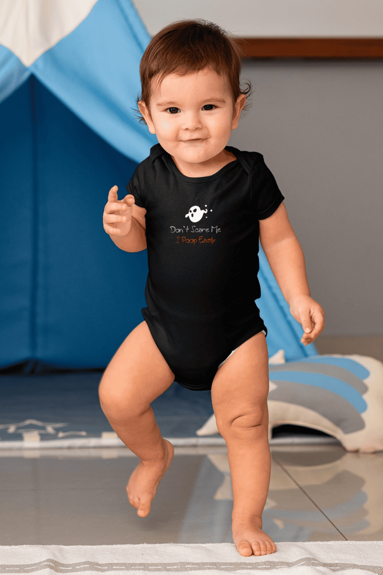 Don't Scare Me I Poop Bodysuit -SmartPrintsInk Designs