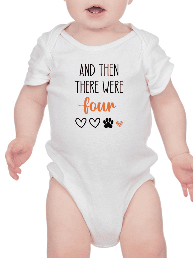 Then There Were Four Bodysuit Baby's -SmartPrintsInk Designs