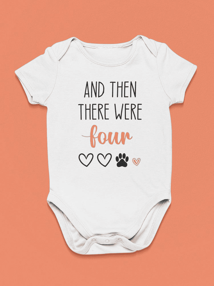 Then There Were Four Bodysuit Baby's -SmartPrintsInk Designs