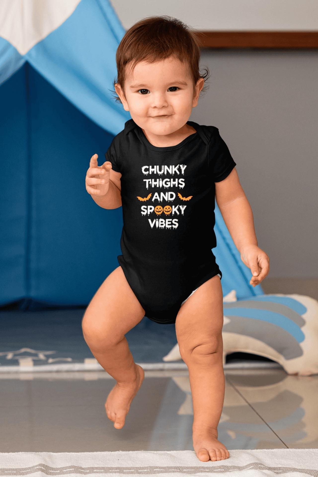 Chunky Thighs, Spooky Vibes Bodysuit -SmartPrintsInk Designs