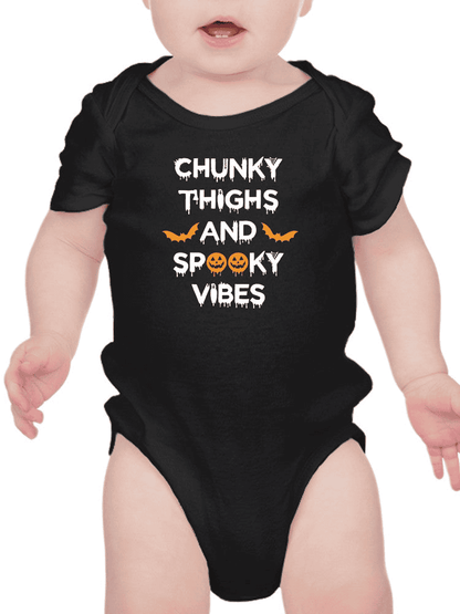 Chunky Thighs, Spooky Vibes Bodysuit -SmartPrintsInk Designs