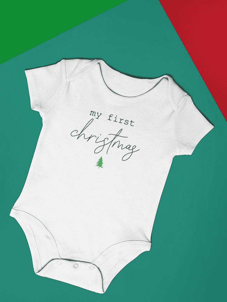 My First Christmas. Bodysuit -SmartPrintsInk Designs