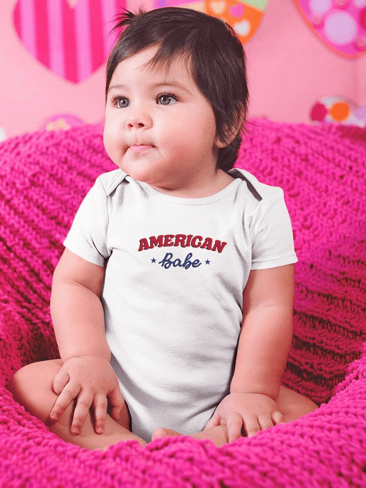 American Babe, Quote Bodysuit Baby's -SmartPrintsInk Designs