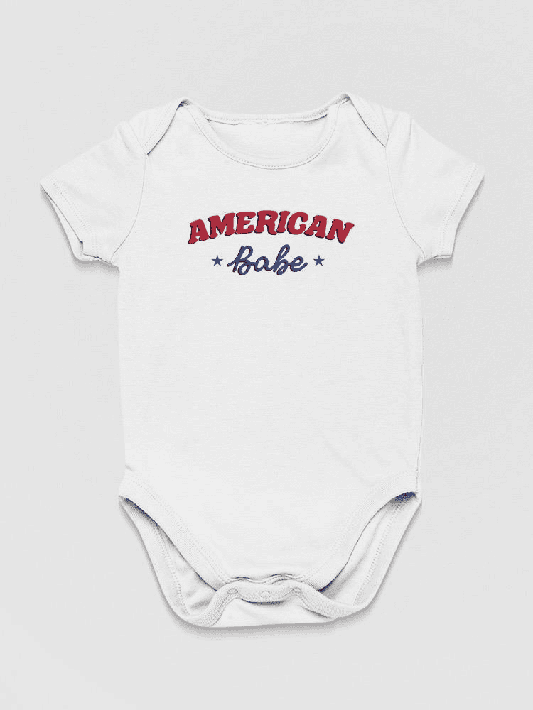 American Babe, Quote Bodysuit Baby's -SmartPrintsInk Designs