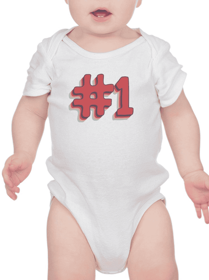 Number 1 Bodysuit Baby's -SmartPrintsInk Designs