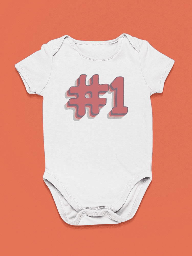 Number 1 Bodysuit Baby's -SmartPrintsInk Designs