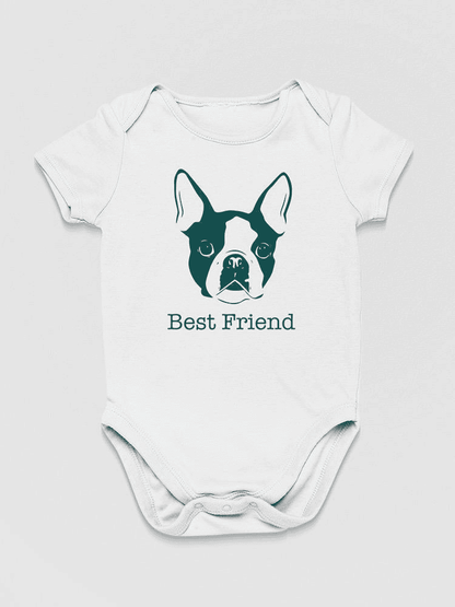 Puppy Best Friend Quote Bodysuit Baby's -SmartPrintsInk Designs