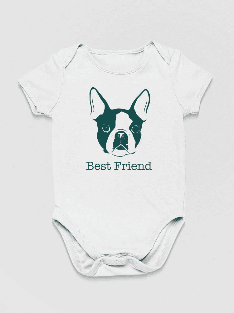 Puppy Best Friend Quote Bodysuit Baby's -SmartPrintsInk Designs