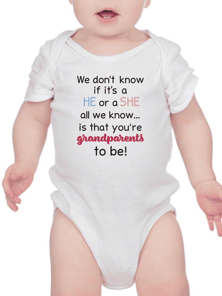 Grandparents To Be, Quote Bodysuit Baby's -SmartPrintsInk Designs