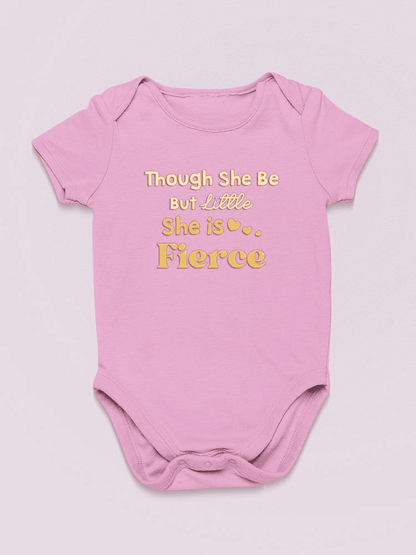 Little But Fierce Quote Bodysuit Baby's -SmartPrintsInk Designs