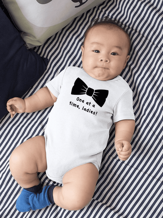 One At The Time, Quote Bodysuit Baby's -SmartPrintsInk Designs