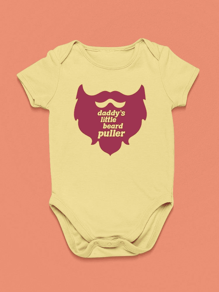 Daddy's Little Beard Puller Bodysuit Baby's -SmartPrintsInk Designs