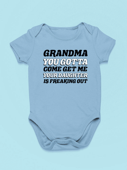 Grandma, Come Get Me! Bodysuit Baby's -SmartPrintsInk Designs