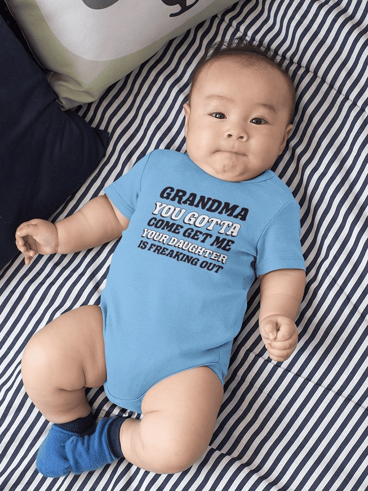 Grandma, Come Get Me! Bodysuit Baby's -SmartPrintsInk Designs