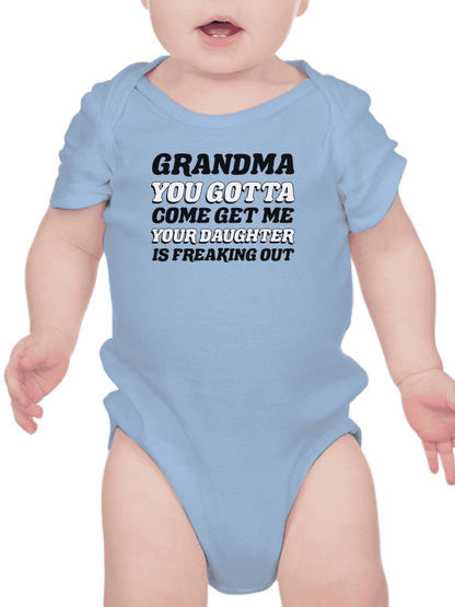 Grandma, Come Get Me! Bodysuit Baby's -SmartPrintsInk Designs