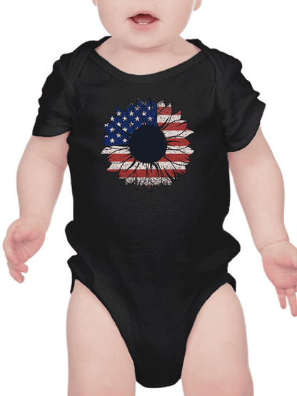 Flag And Sunflower Bodysuit Baby's -SmartPrintsInk Designs