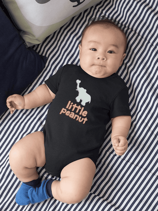 Little Peanut, Cute Elephant Bodysuit Baby's -SmartPrintsInk Designs