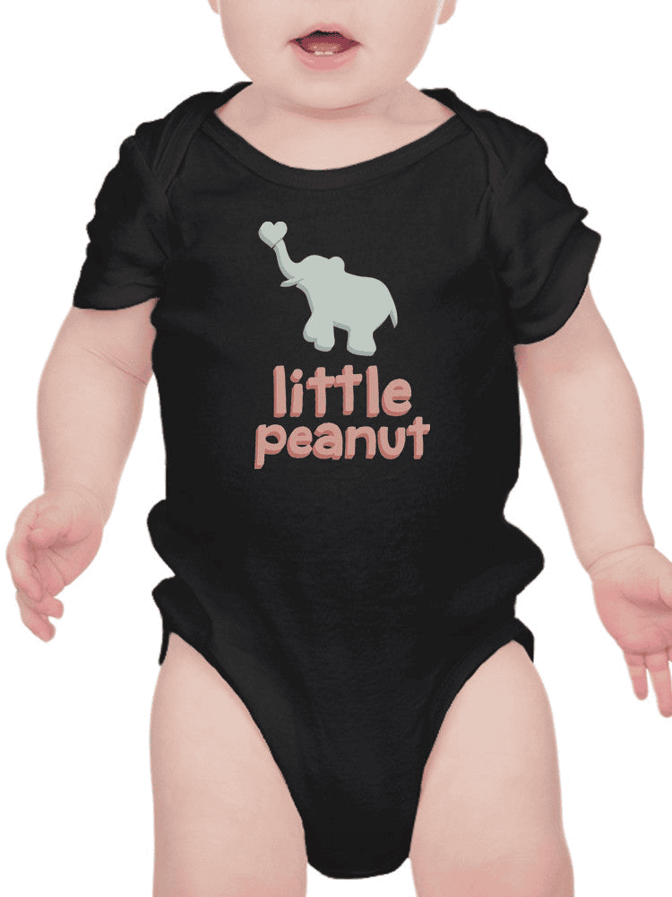 Little Peanut, Cute Elephant Bodysuit Baby's -SmartPrintsInk Designs