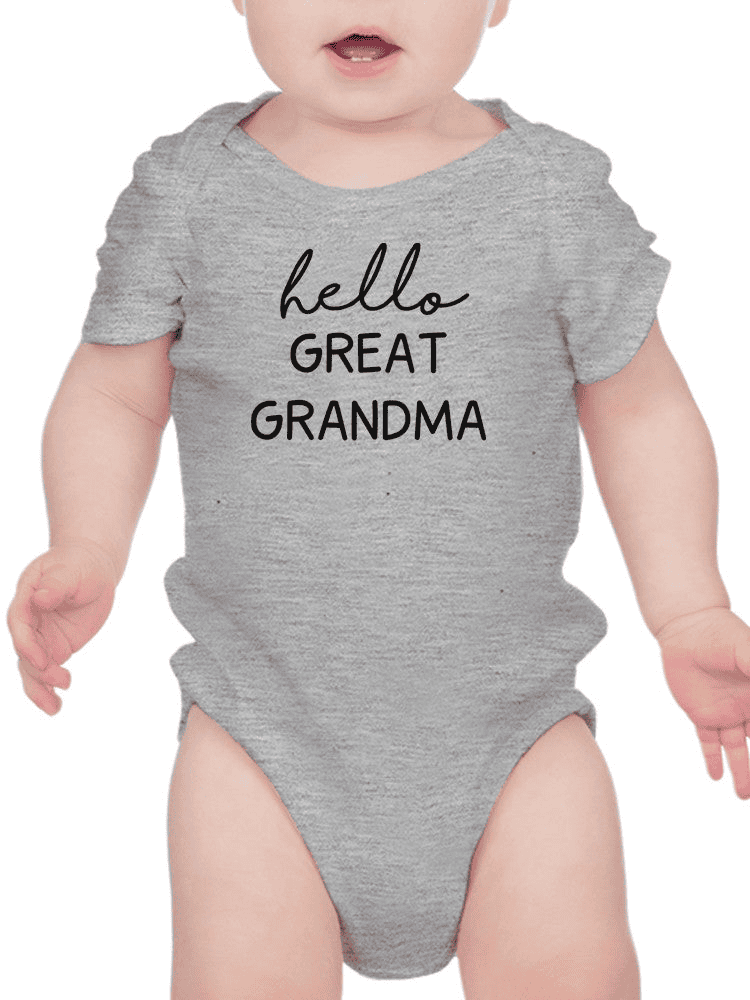 Hello Great Grandma Quote Bodysuit Baby's -SmartPrintsInk Designs