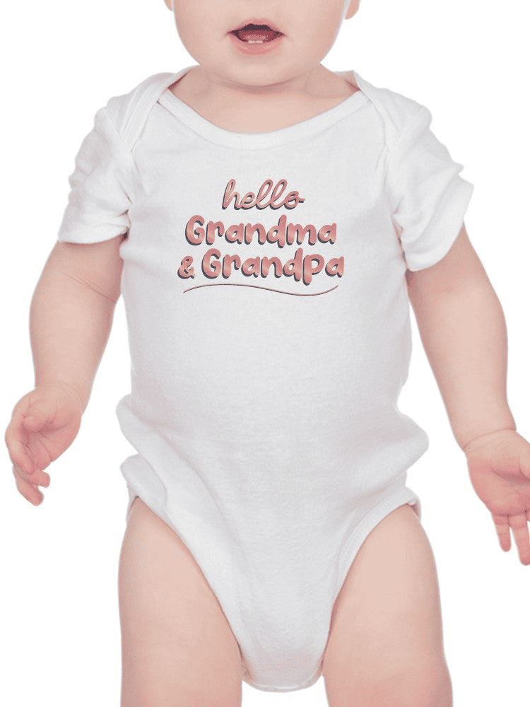 Hello Grandparents, Quote Bodysuit Baby's -SmartPrintsInk Designs