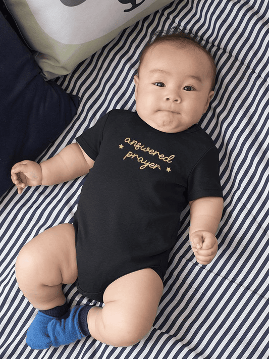 Answered, Quote Bodysuit Baby's -SmartPrintsInk Designs