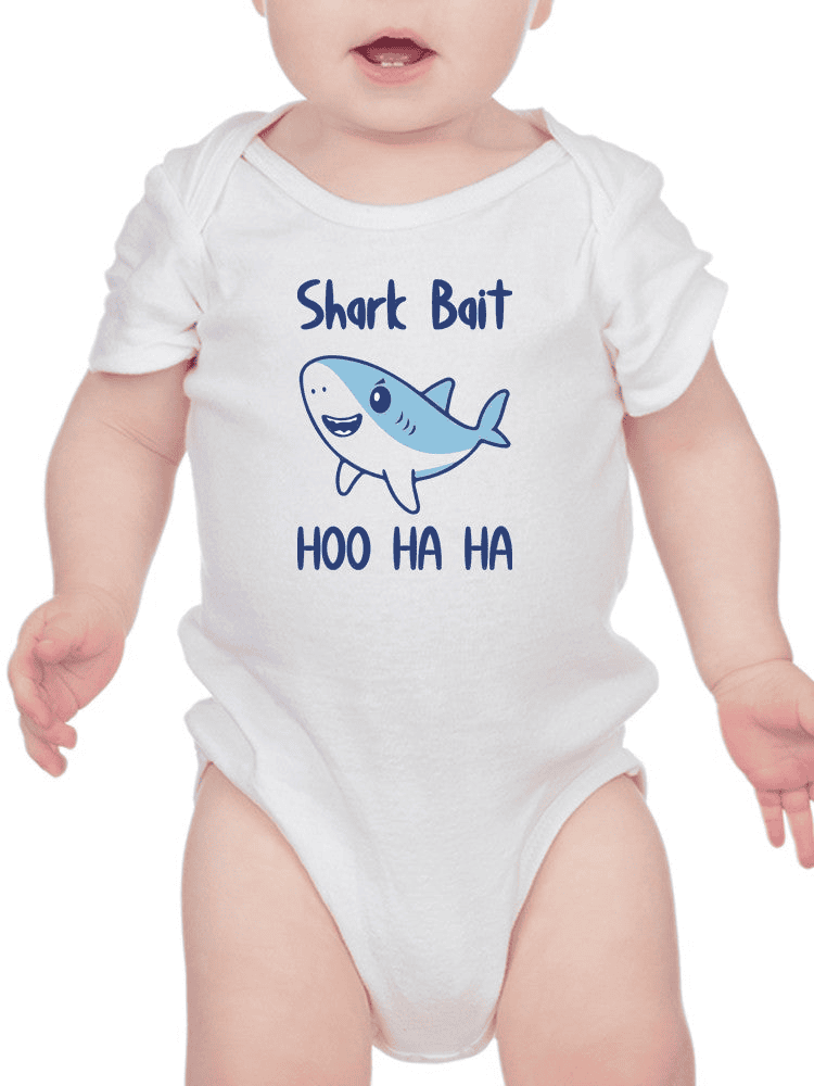 Shark Bait, Quote Bodysuit Baby's -SmartPrintsInk Designs