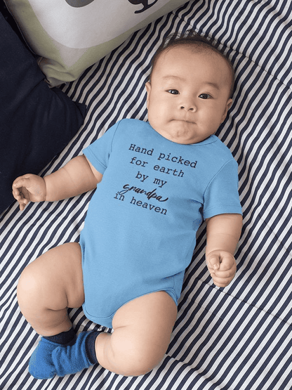 Hand Picked By My Grandpa Bodysuit Baby's -SmartPrintsInk Designs