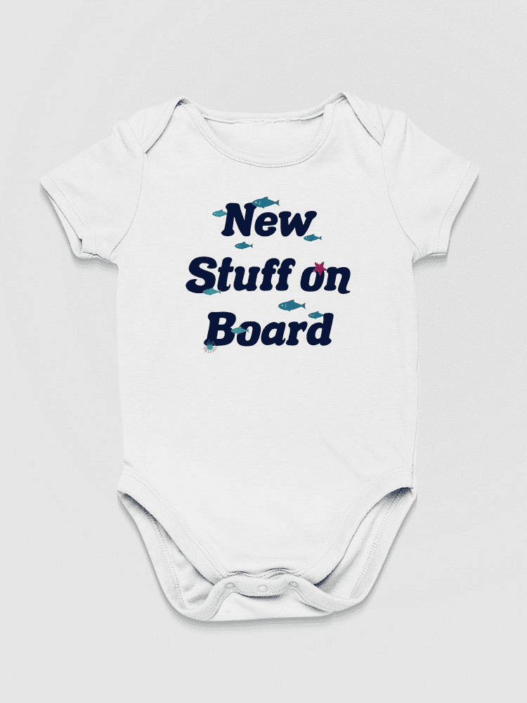 New Stuff On Boards Bodysuit Baby's -SmartPrintsInk Designs