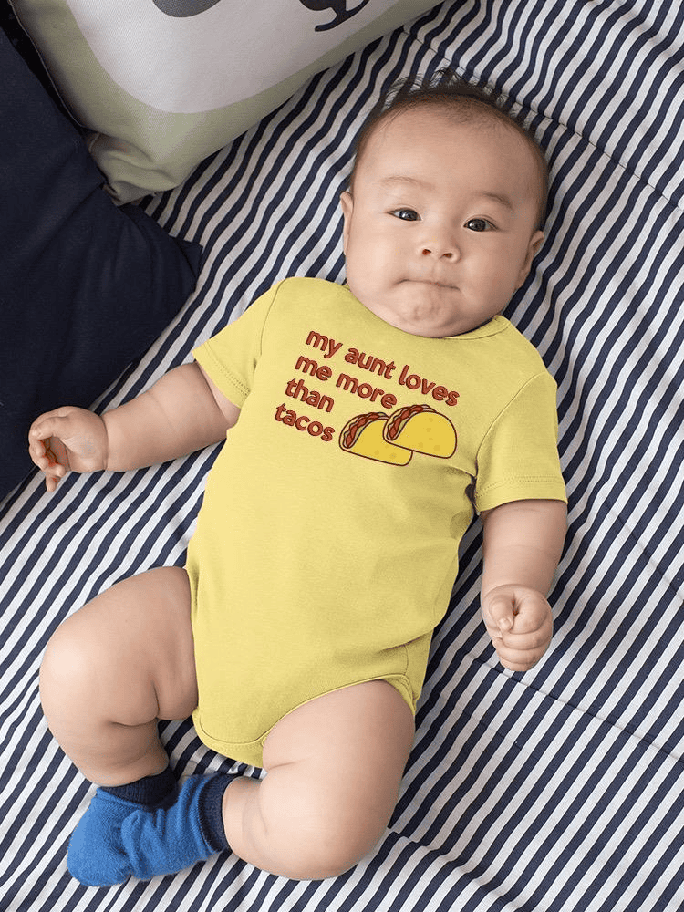 Aunt Loves Me More Quote Bodysuit Baby's -SmartPrintsInk Designs