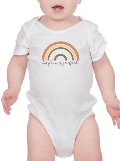 His Plan Is Perfect, Quote Bodysuit Baby's -SmartPrintsInk Designs