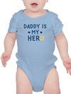 Daddy Is My Hero, Quote Bodysuit Baby's -SmartPrintsInk Designs