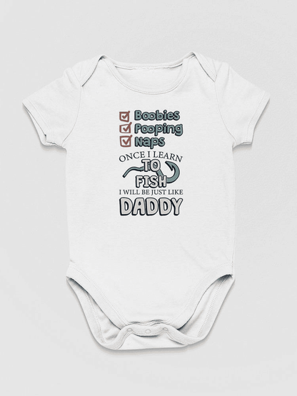 Just Like Daddy, Quote Bodysuit Baby's -SmartPrintsInk Designs