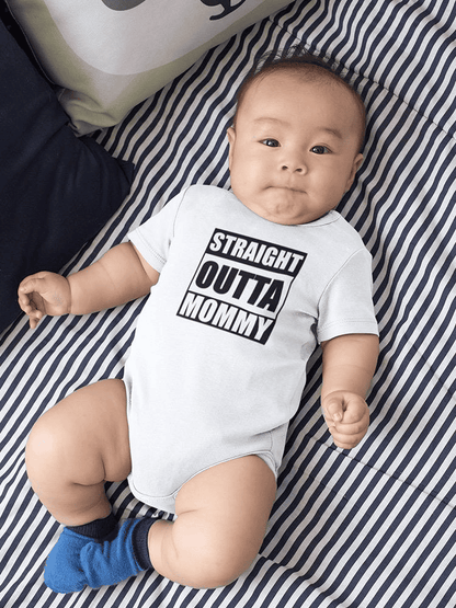 Straight Outta Mommy, Quote Bodysuit Baby's -SmartPrintsInk Designs