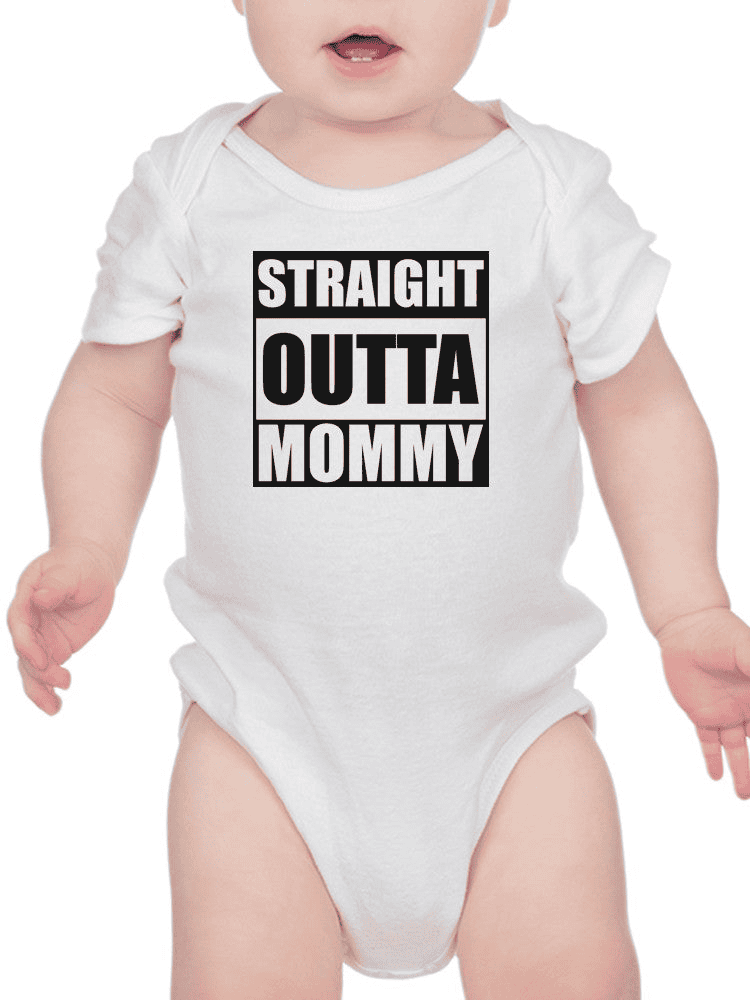 Straight Outta Mommy, Quote Bodysuit Baby's -SmartPrintsInk Designs