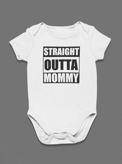 Straight Outta Mommy, Quote Bodysuit Baby's -SmartPrintsInk Designs