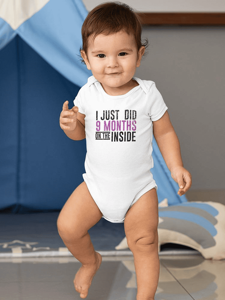 9 Months On The Inside Bodysuit -SmartPrintsInk Designs