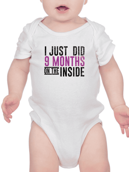 9 Months On The Inside Bodysuit -SmartPrintsInk Designs