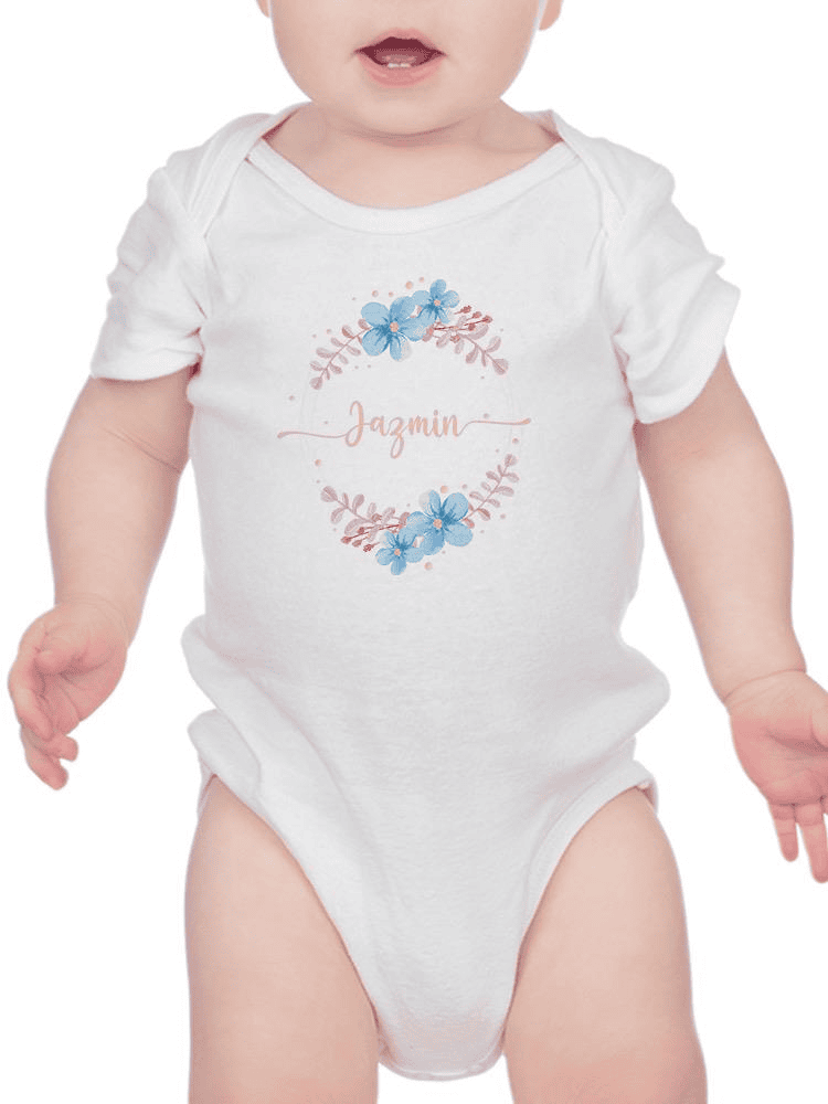 Custom Name With A Wreath Bodysuit -Custom Designs