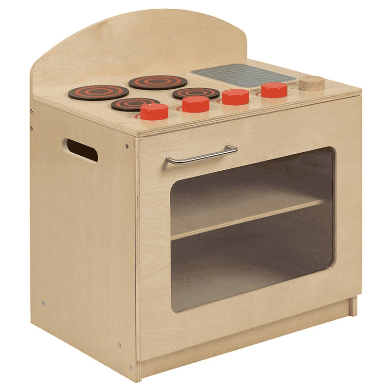 Children's Wooden Kitchen Stove for or Home Use - Safe, Kid Friendly Design