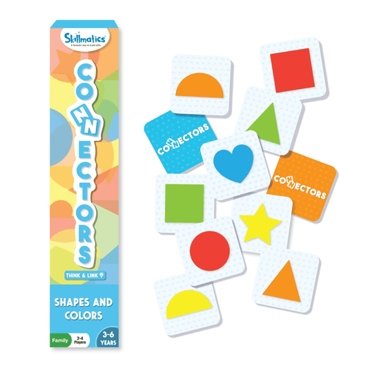 Skillmatics Educational Game : Connectors Shapes & Colours | Gifts for Kids Ages 3-6 | Super Fun for Travel & Family Game Night