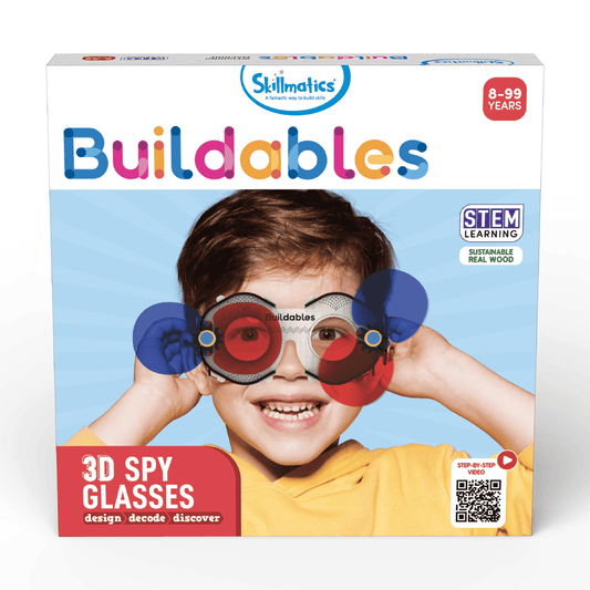 Skillmatics STEM Building Toy : Buildables 3D Spy Glasses | Gifts for Ages 8 and Up | Educational & Construction Activity Kit Multicolor