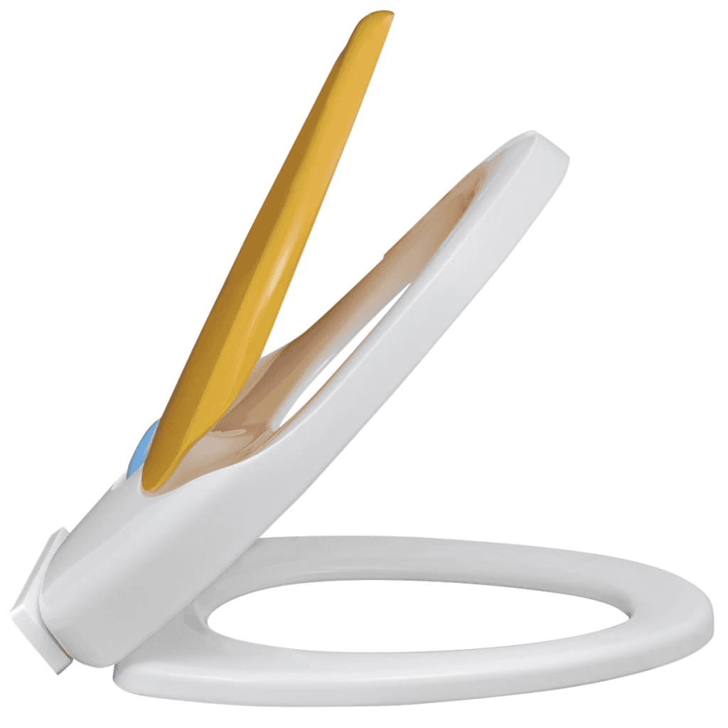 vidaXL White & Yellow Soft-close Toilet Seat Adults/Children