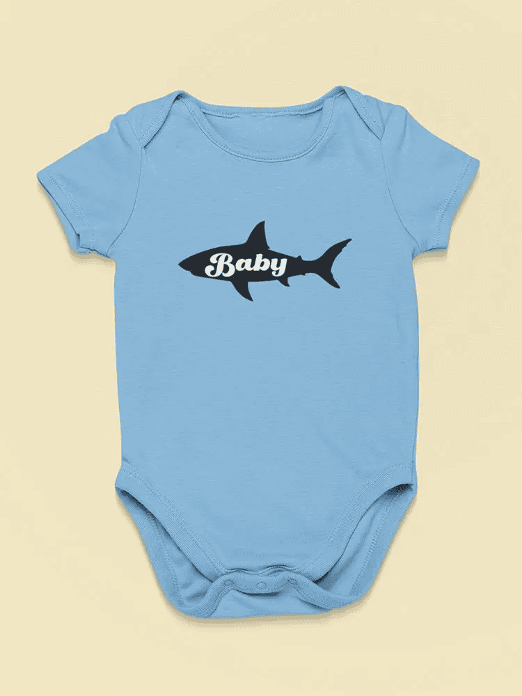 Black Shark Silhouette Baby's Bodysuit