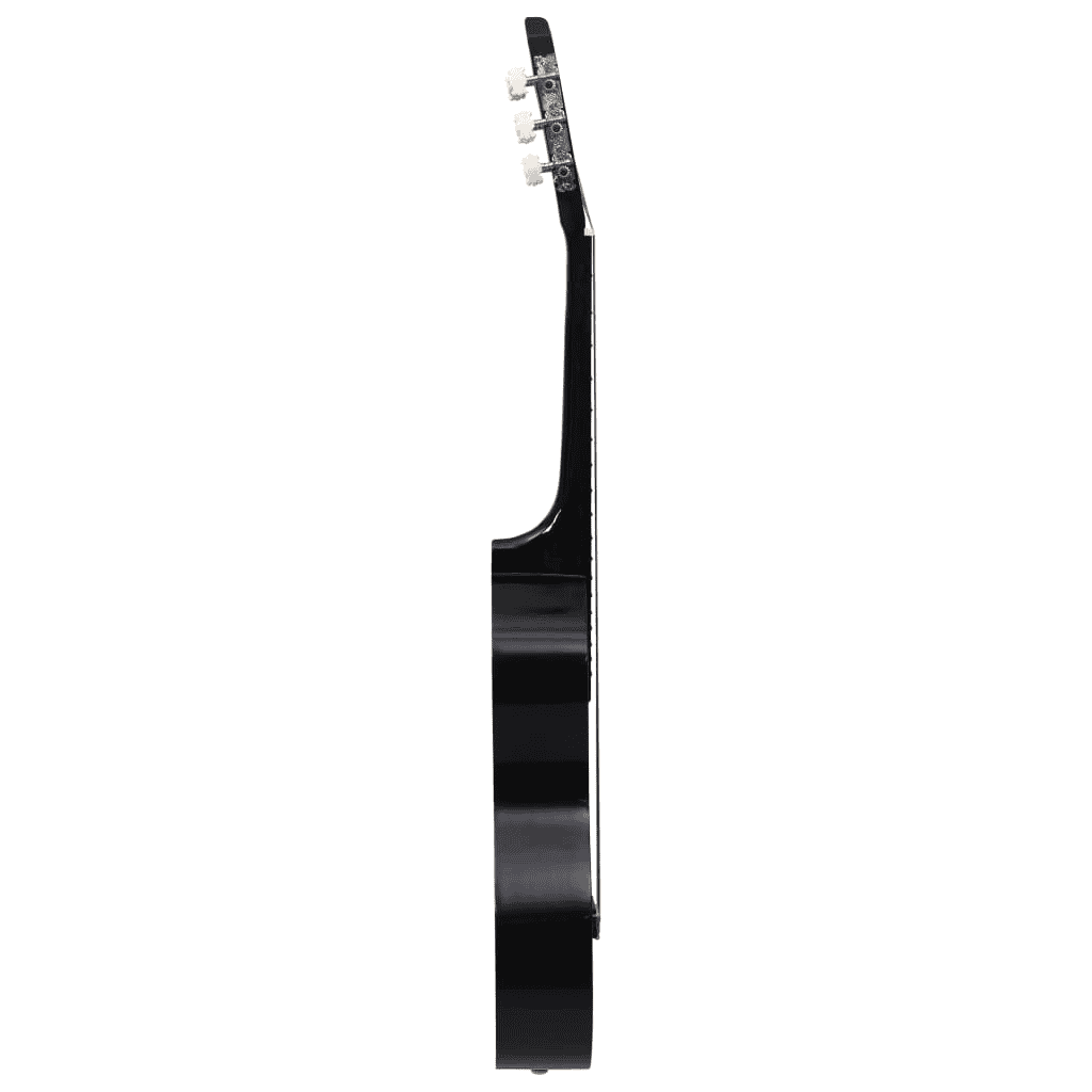 vidaXL Classical Guitar for Beginner Black 4/4 39" Basswood