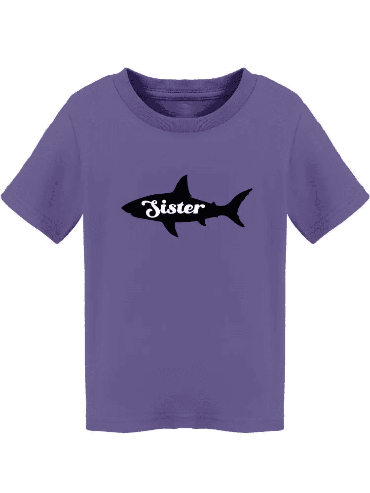 Shark Sister Splash: Trendy Toddler Tee with a Fin-tastic Twist!