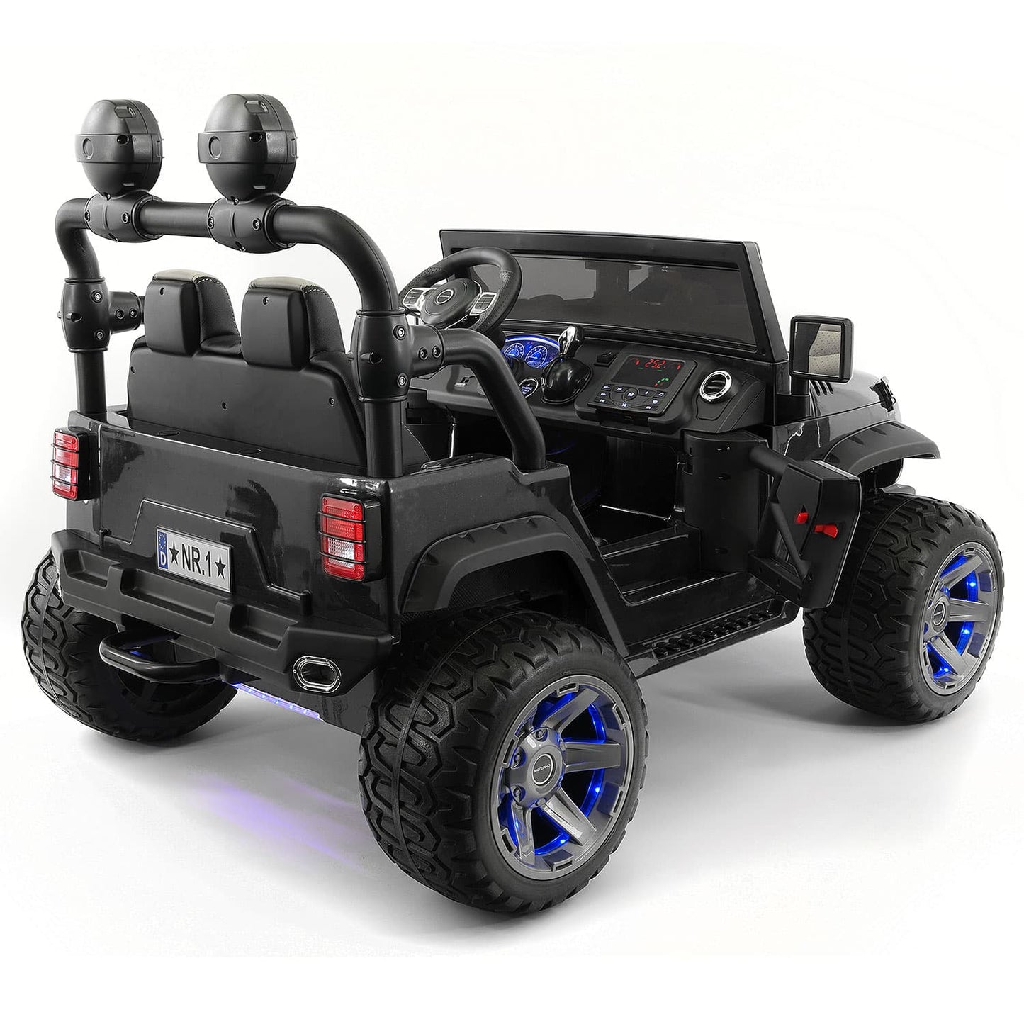 Trail Explorer 24V Kids Ride-On Car Truck with R/C Parental Remote | Black