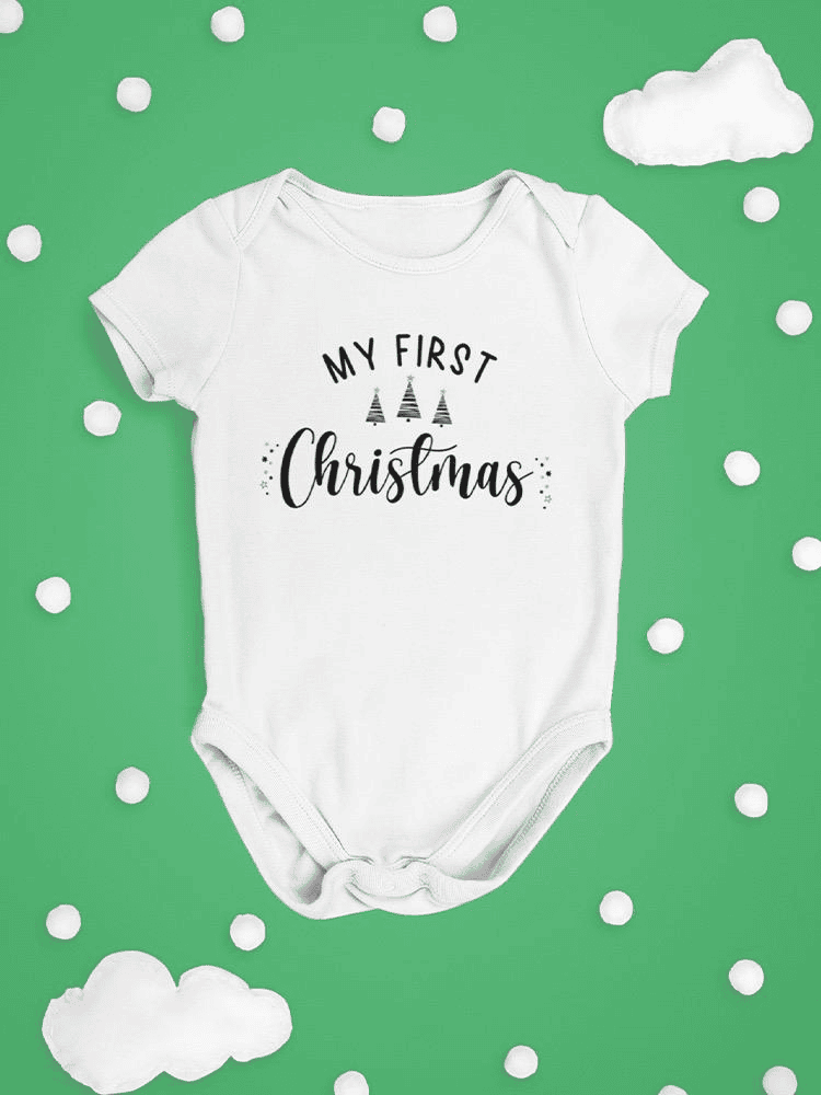 Frist Christmas Bodysuit -SmartPrintsInk Designs