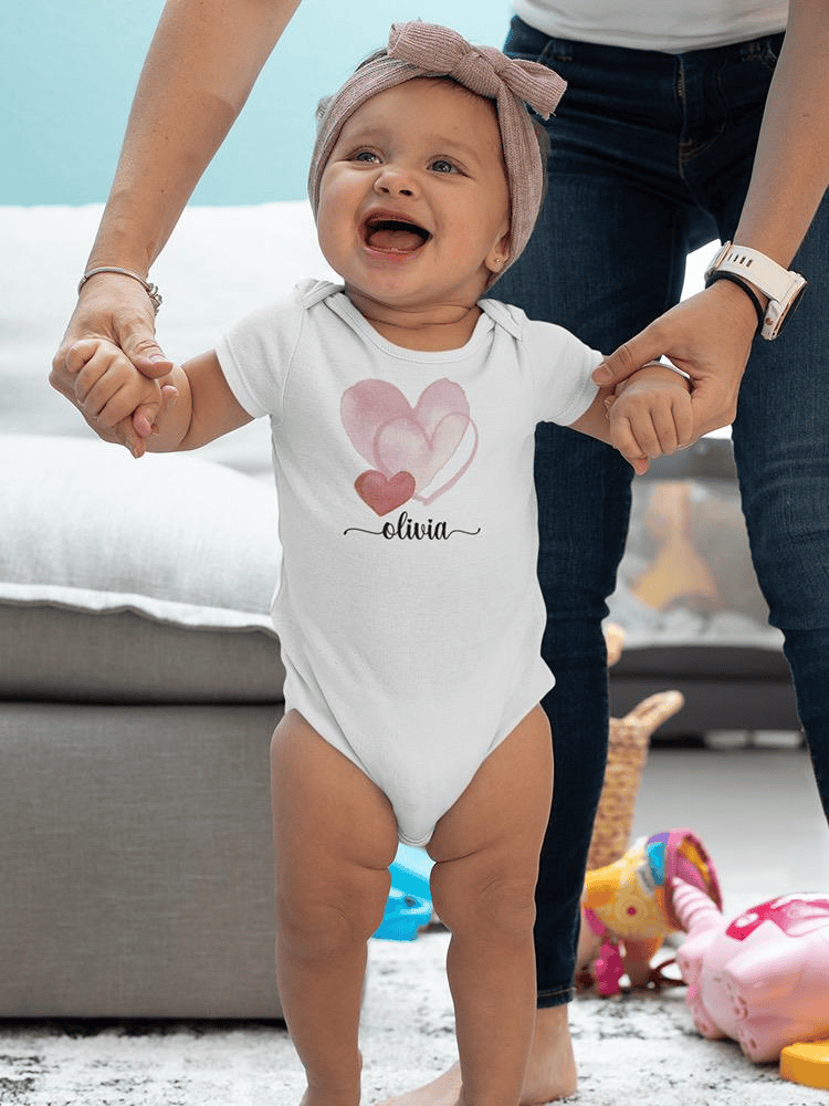 Hearts Custom Name Bodysuit -Custom Designs